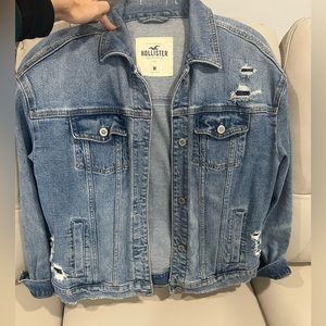 Oversized Hollister Medium Wash Jean Jacket